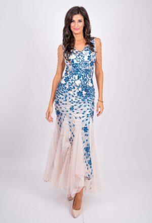 Рокля официална, дълга Blue for Luck