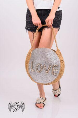 Чанта за плаж Silver LOVE