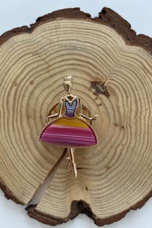 Магнитна Брошка Балерина седефена многоцветна Multicolor Ballerina