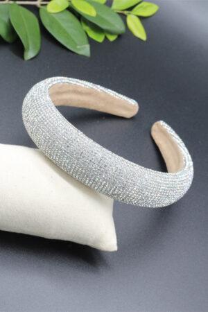 Диадема с елегантни камъни в сребристо Silver