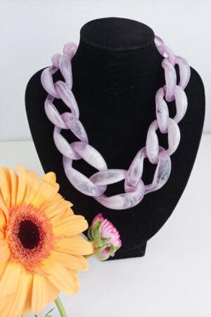 Колие обемно с цвят лавандулa  Thе Lavender Touch