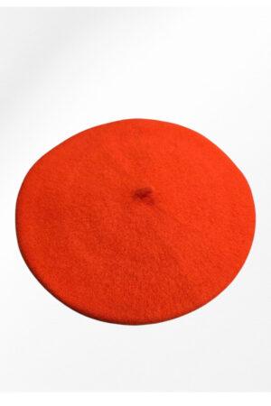 Френска барета в оранжев цвят Orange French Beret
