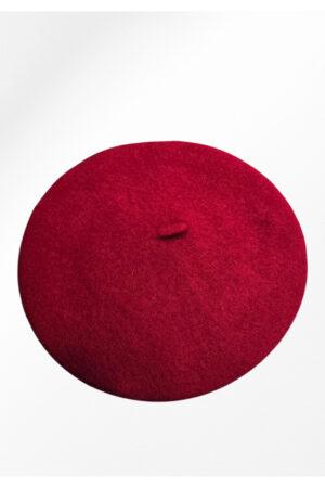 Френска барета в цвят бургунди Burgundy French Beret