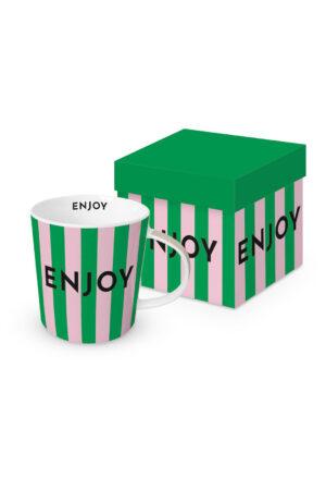 Луксозна чаша с кутия на зелени арт черти Наслада Green Enjoy