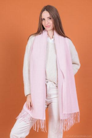 Шал двулицев розово и млечно розово Milk Pink