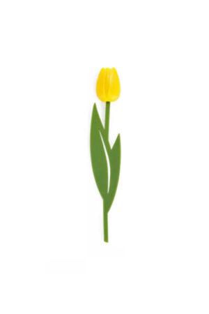 Отбелязка за книги под формата на лале в жълто The Yellow Tulips Lovers