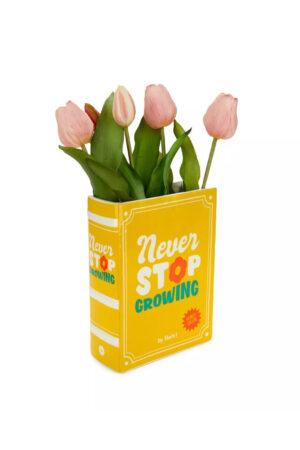 Ваза жълта под формата на книга  Tulip Vase
