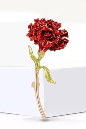 Брошка червен мак Red Poppy Flower