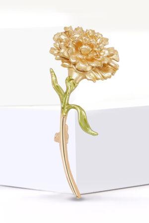 Брошка жълт мак Yellow Poppy Flower
