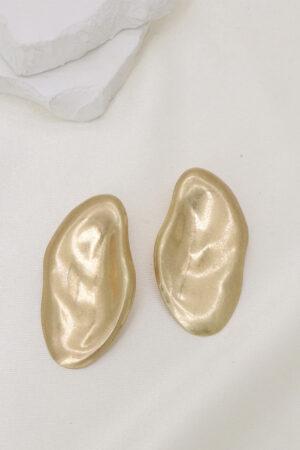 Обеци арт форма в златно Golden Art