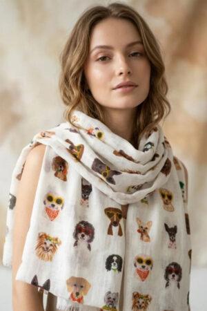 Шал на френски кученца Parisienne Dogs