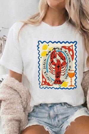 Тениска 100% памук с омар Lobstar