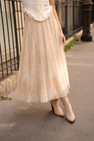 Пола с тюл бежава Soft Cloud Skirt