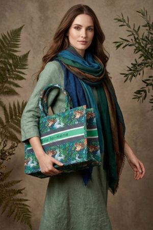 Лятна чанта с принт на тайна градина Bohemian Garden Tote