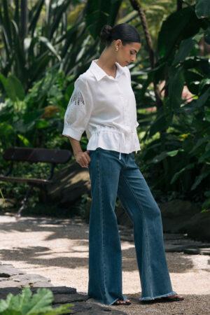 Дънки с красив маншет French Denim