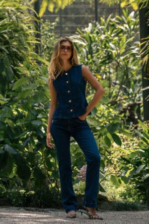 Дънки с прав силует Denim Élégance Jeans
