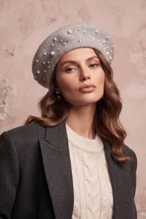 Барета с перли сива  Parisienne Pearl Grey
